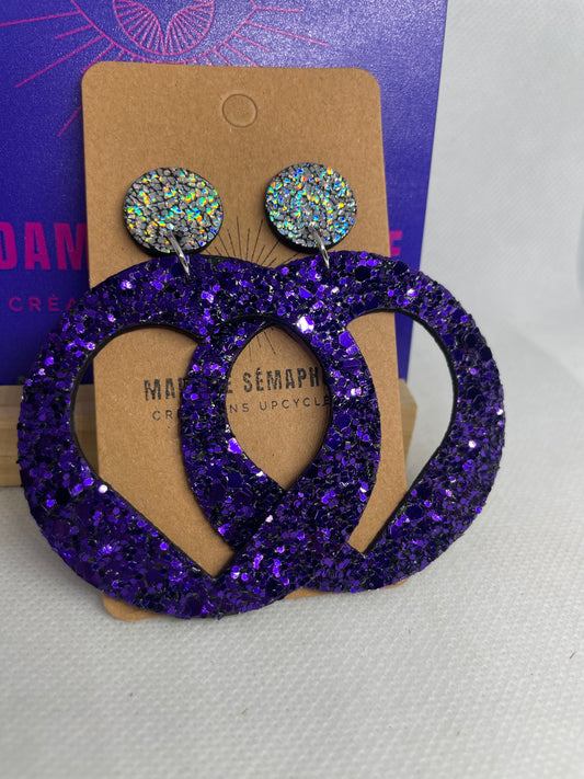 Gloria violet paillettes